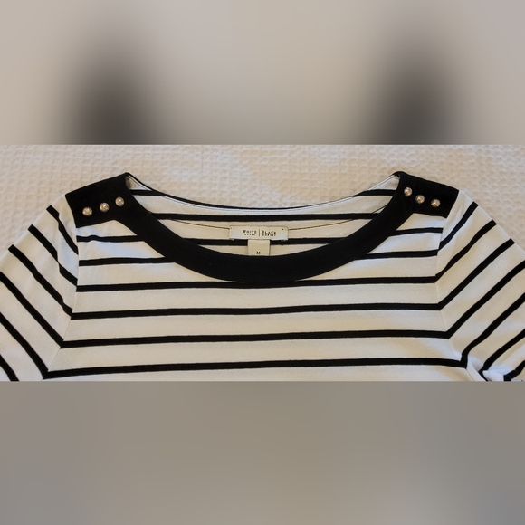 White House Black Market Skirt in Size M. Black & White Stripe - Picture 3 of 6